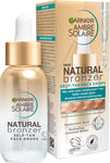Garnier Ambre Solaire Natural Bronzer, Self Tan Drops for Face, Hyaluronic Acid
