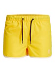 JACK & JONES Men's Jpstcuba Jjswim Solid Swimming Shorts, Lemon Chrome, S