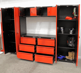 Garage Storage Cupboards Wall Metal Units Large Tool Box Workbench Cabinet Set