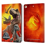 Head Case Designs Officially Licensed Jurassic World Dinosaurs Key Art Leather Book Wallet Case Cover Compatible With Apple iPad 9.7 2017 / iPad 9.7 2018