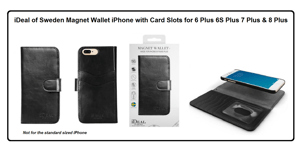 iDeal of Sweden Magnet Wallet iPhone with Card Slots for 6S PLUS 7 PLUS 8 PLUS