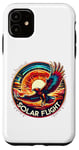 iPhone 11 Orange Sunrise Soar: Majestic Eagle in Flight at Dawn Case