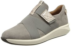 Clarks Women's Un Rio Strap Sneakers, Light Grey, 6.5 UK