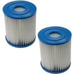 Vhbw - 2x Cartouches filtrantes compatible avec Intex Krystal Clear M1, Krystal Clear M2 piscine pompe de filtration, filtre à eau bleu / blanc