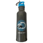 Discovery Adventures 750ml Aluminium Water Bottle - Logo Grey/Blue Lid