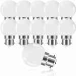 Ampoule LED à Baïonnette B22 3W,Ampoule Mini Globe Golfball B22 G45,Blanc Chaud 3000K,280LM,Non Dimmable,Lot de 10 [Classe énergétique G],TRIMEC