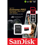 Sandisk Extreme Pro Micro Sdhc 256gb Up To 170mb/s Class 10 A2 V30 Data Storage