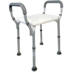 Mobiclinic - Tabouret de douche rond régable Chaise de douche Aqueduct Orthopédique Aluminium pvc