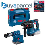 Bosch GBH 18V-22 SDS + Brushless Cordless Rotary Hammer + Dust Extractor + LBOXX
