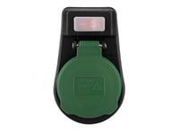 Rev 20190502, Typ F, Svart, Plast, Ip44, 230 V, 16 A