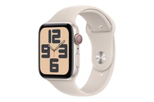 Apple Watch SE (GPS + Cellular) 2. generation - stjernelys-aluminium - smart ur med sportsbånd - stjernelys - 32 GB