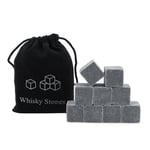 Whiskey stenar / isbitar - 9stk. I natursten Whisky on the Rocks