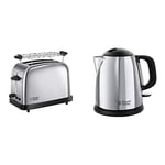 Russell Hobbs Toaster Grille Pain 1670W, 2 Fentes, Chauffe Viennoiseries, Rapide - 23310-56 Chester & Russell Hobbs Bouilloire 1L, Ebullition Rapide, Marquage Tasses, Ouverture Facile