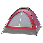 Wakeman Tente dôme pour 2 Personnes pour Camping avec Sac de Transport en Plein air (équipement de Camping pour la randonnée, la randonnée et Les Voyages) – Rouge, 1,8 x 1,2 x 1,9 m