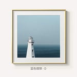Ami0707 Seascape Sky Sea landscape Clouds Canvas Painting Poster Print HD Modern Wall Art Pictures For Living Room home deco 50x50cm(Noframe) BlueD