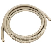 Salvador Rouleau de tuyau d'arrosage flexible pour évacuation, 5 m x 18 – 20 mm, diamètre terminal, ivoire