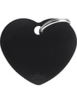 MyFamily ID Tag Basic collection Big Heart Black in Aluminum