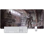 Mouse Mat Fallout 76 XXL Anime Mouse Pad, Speed Gaming Mouse Mat, Extra Large 900 x 400 x 3mm, Water-Resistant Mousepad with Non-Slip Rubber Base,Smooth Cloth Surface for computer PC, E