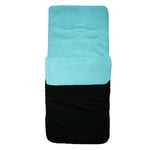 New Turquoise Black light Blue fleeced cosytoes footmuff for pushchair HAUCK+