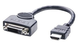 LINDY Câble Adaptateur HDMI A mâle/DVI-D Femelle, 0.2m