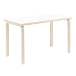 Artek - Aalto Table 80A, White laminate top, Natural lac