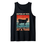 Driving my Wife crazy one animal at time Funny Farm Girl Tank Top