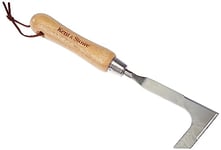 Kent & Stowe désherbeur manuel – Couteau grattoir en acier inoxydable, couteau pour gratter les joints avec manche en frêne, longueur : 28,5 cm