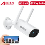 ANRAN CCTV Camera 2K Wireless Security IP System Outdoor 2Way Audio Free APP 3MP