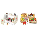 Melissa & Doug Wooden Ice Cream Counter | Pretend Play | Play Food | 3+ | Gift for Boy or Girl & Food Groups | Pretend Play | Play Food | 2+ | Gift for Boy or Girl