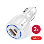 2x Fast Usb Car Charger Dual 12v Cigerette Lighter Socket Adapter Charging Plug