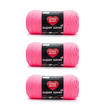 Red Heart Super Saver Lot de 3 – Pretty N' Pink – 198 g – Acrylique – 4 Medium (peigné) – 300 m – Tricot, crochet, artisanat et amigurumi