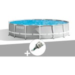 Kit piscine tubulaire Intex Prism Frame ronde 4,57 x 1,07 m + Aspirateur
