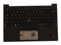 Chicony - Erstatningstastatur for bærbar PC - med Trackpoint - bakbelysning - Tysk - med toppdeksel - for ThinkPad X1 Carbon Gen 10 21CB, 21CC