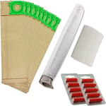 Filter Kit for SEBO X1  X1.1  X2  X3  X4 Vacuum Hoover 10 Dust Bags + Fresheners