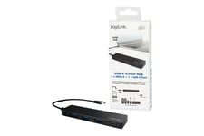LogiLink Ultra-slim USB-C 3.1 hub - hub - 4 porte