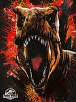 Jurassic World - Fallen Kingdom T-Rex Sketch Canvas Print, Multi-Colour, 60 x 80 cm