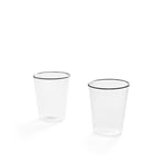 HAY - Rim Glass Set Of 2 - Clear With Black Rim - Dricksglas