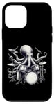 iPhone 12 mini cute Octopus dj Playing Drums Drummer Drumming band Musician Case