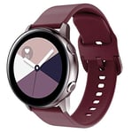 LaVaah Bracelet de montre compatible avec Samsung Galaxy Watch Active 2 Bracelet de rechange en silicone souple pour Galaxy Watch Active / Active 2 40 / 44 mm/Gear Sport Smart Watch (vin rouge)
