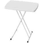 Sidobord trädgård höj- och sänkbart trädgårdsbord, fällbart balkongbord av plast, rektangulärt soffbord 50kg lastkapacitet, 76x5