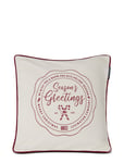 Seasons Greatings Recycled Cotton Pillow Cover Home Textiles Cushions & Blankets Cushion Covers Multi/patterned Lexington Home