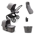 bugaboo Kombivagn Fox 5 med tillbehör Black /Grey Melange