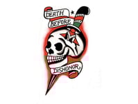 Dödskalle Med Kniv Tatuering