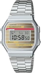 Casio Women's Digital Quarz Watch with Stainless Steel Strap A168WEHA-9AEF
