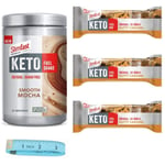 Slim Fast Advanced Keto Fuel Mocha Shake 350g And 3 Nutty Caramel Bars Weightloss Bundle With Tape Measure Nutritionally Balanced Diet For A Keto Lifestyle Made With Selected Fueled Ingredients