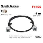 FF400 UTENDØRS 1m LOW LOSS COAX KABEL (N-male N-male)