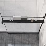 vidaXL Duschhylla för duschvägg svart 80 cm gjuten aluminium 153615