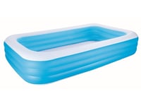 Bestway 54009, Uppblåsbar Pool, 1161 L, Rektangulär, 6 År, Vinyl, Blå, Vit