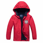Kids Windbreaker Raincoat Jacket Boys Girls Waterproof Parka Tops Hooded Coat