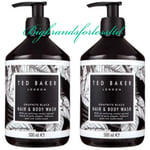 Ted Baker  London Graphite Black Hair And Body Wash 500ml -2 Pack